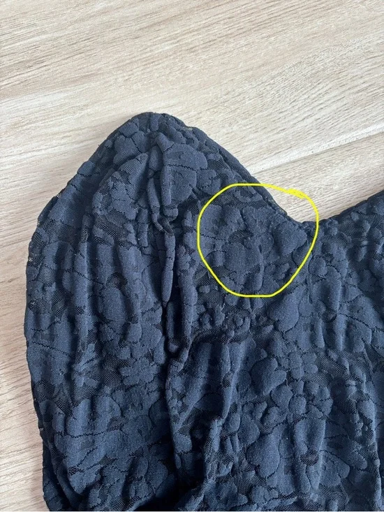 Vintage 80s Betsey Johnson Punk Label Black Lace Strapless Midi Dress Medium - Picture 5 of 7